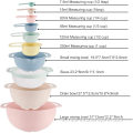 Set mangkuk pencampur berwarna -warni makanan